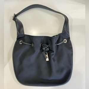 Vintage Black Nylon Gucci Hobo Bucket Bag